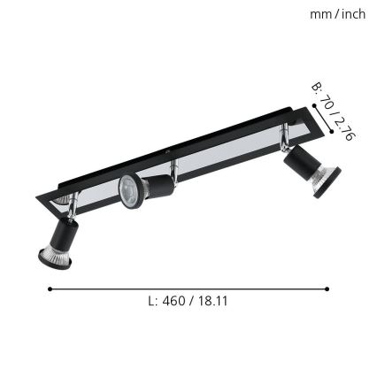 Eglo 94965 - LED Spotleuchte SARRIA 3xGU10-LED/5W/230V