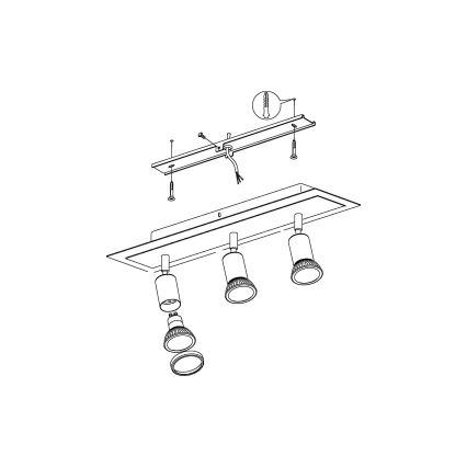 Eglo 94965 - LED Spotleuchte SARRIA 3xGU10-LED/5W/230V