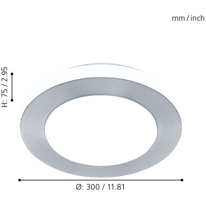 Eglo - LED-Badezimmerleuchte LED 1xLED/11W/230V IP44