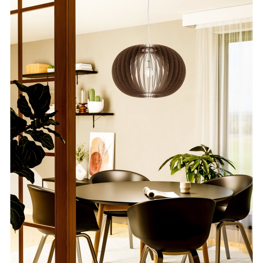 Eglo 95026 - Pendelleuchte mit Kabel STELLATO 1xE27/60W/230V Ø 70 cm braun