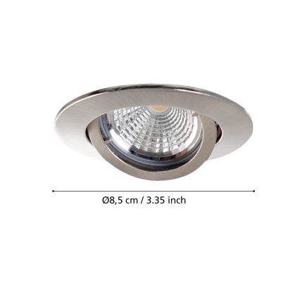 Eglo - SET 3x LED Einbauleuchte TEDO 3xGU10-LED/5W/230V