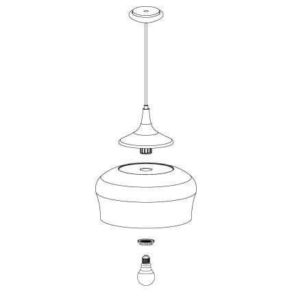 Eglo - Kronleuchter 1xE27/60W/230V