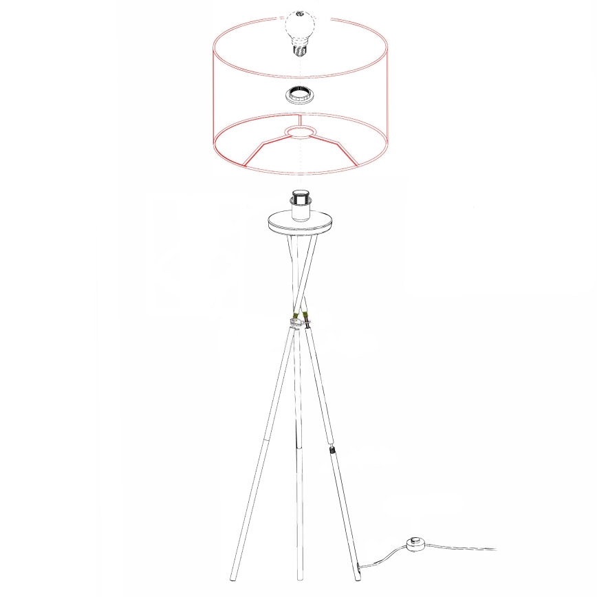 Eglo - Stehlampe 1xE27/60W/230V