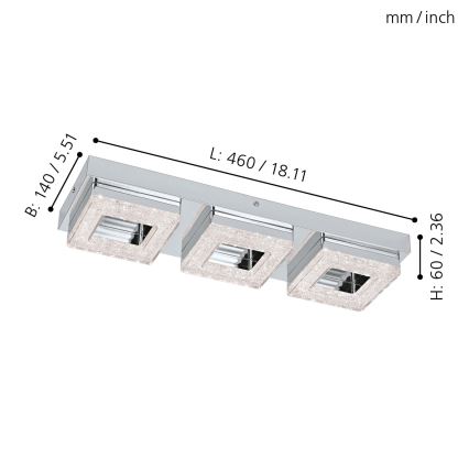 Eglo - LED Deckenleuchte 3xLED/4W/230V