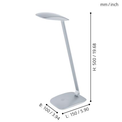 Eglo - LED-dimmbare Tischlampe LED/4,5W/USB