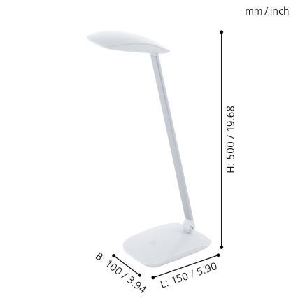 Eglo - dimmbare LED-Tischlampe LED/4,5W/12V/230V