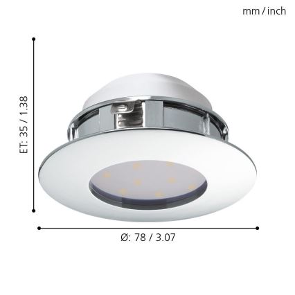 Eglo - LED Einbauleuchte 1xLED/4,9W/230V
