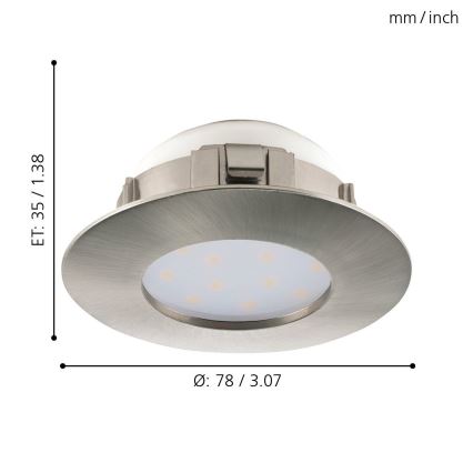 Eglo - LED Einbauleuchte 1xLED/4,9W/230V