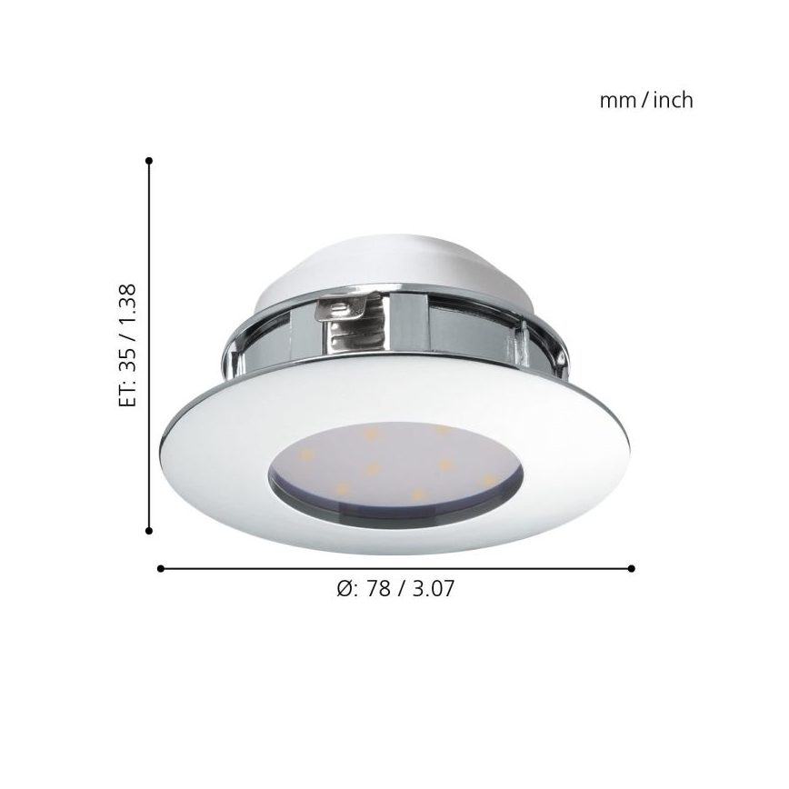 Eglo - SET 3x LED Einbauleuchte PINEDA 1xLED/4,9W/230V