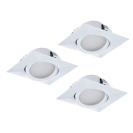 Eglo - SET 3x LED Einbauleuchte PINEDA 1xLED/4,9W/230V