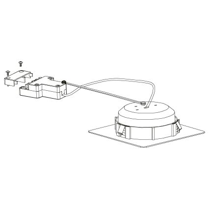 Eglo - SET 3x LED Einbauleuchte PINEDA 1xLED/4,9W/230V