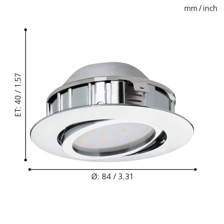 Eglo 95855- LED Einbauleuchte PINEDA 1xLED/5,5W/230V