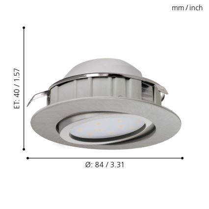 Eglo - LED-Einbauleuchte LED/6W/230V