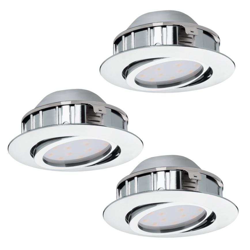 Eglo - 3er-Set dimmbare LED-Einbauleuchten PINEDA, 5,5 W / 230 V