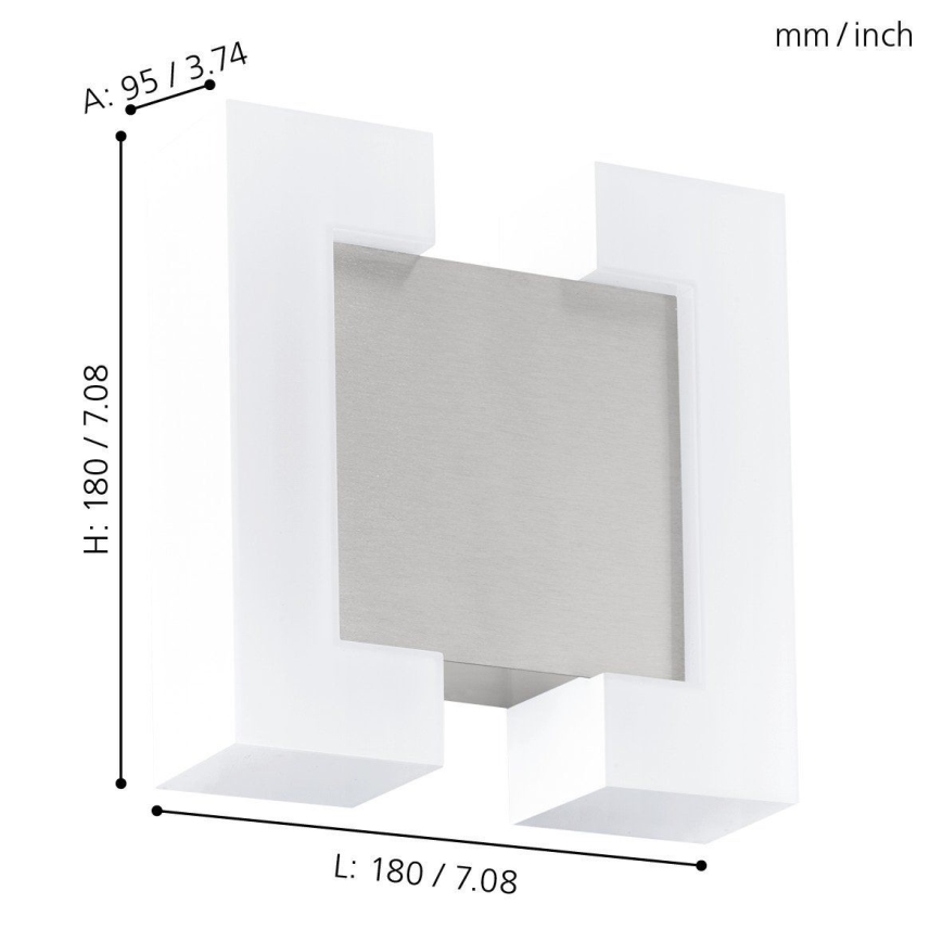 Eglo 95987 - LED-Außenwandleuchte SITIA 2xLED/4,8W IP44