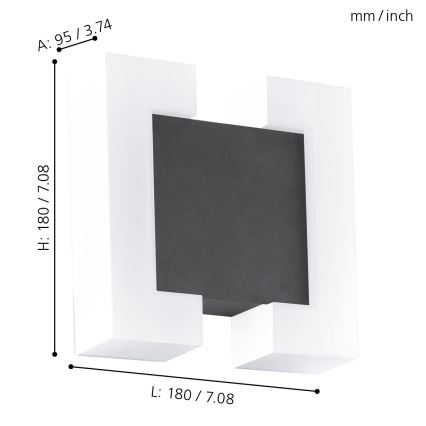 Eglo - LED Außenwandleuchte 2xLED/4,8W