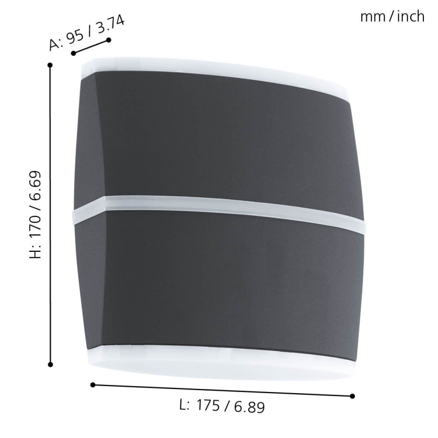 Eglo - LED Außenwandleuchte 2xLED/6W