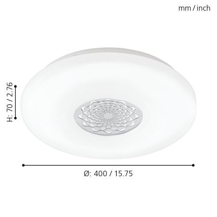 Eglo - LED Deckenleuchte LED/24W/230V