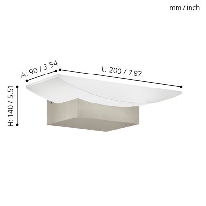 Eglo - LED Wandleuchte 1xLED/5,6W/230V