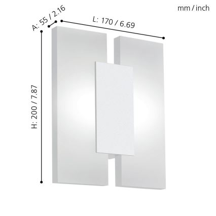 Eglo - LED Wandleuchte 2xLED/4,5W/230V