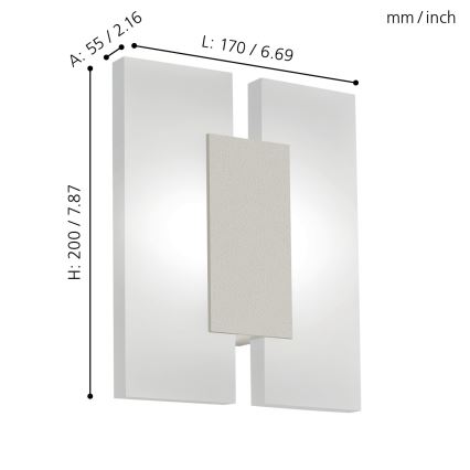 Eglo - LED Wandleuchte 2xLED/4,5W/230V