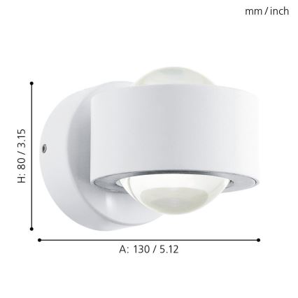 Eglo - LED Wandleuchte 2xLED/2,5W/230V