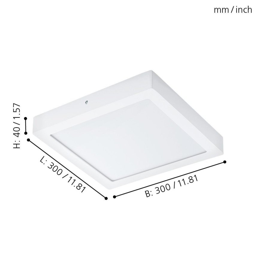 Eglo 96169 - LED-Deckenleuchte für Badezimmer FUEVA 1 LED/22W/230V IP44 30x30 cm