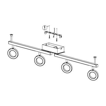 Eglo - Spotlight 4xLED/3,2W + 2xLED/3,3/230V