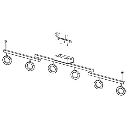 Eglo - Spotlight 6xLED/3,2W + 3xLED/3,3/230V