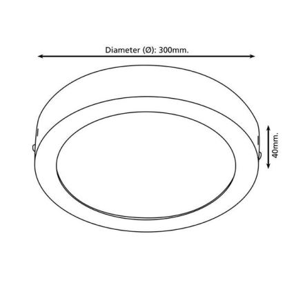 Eglo 96246 - LED-Badleuchte FUEVA 1 LED/22W/230V IP44 Ø 30 cm