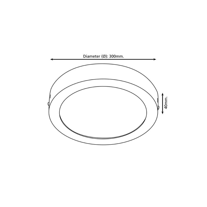 Eglo 96246 - LED-Badleuchte FUEVA 1 LED/22W/230V IP44 Ø 30 cm