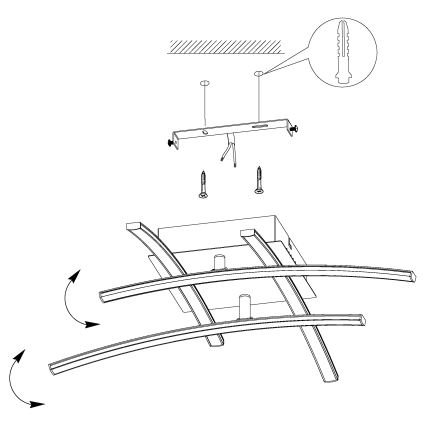 Eglo - LED Decken-Kronleuchter 4xLED/5W/230V