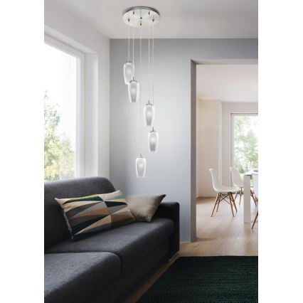 Eglo 96345 - LED Kronleuchter auf der Litze FARSALA 5xG9/2,5W/230V