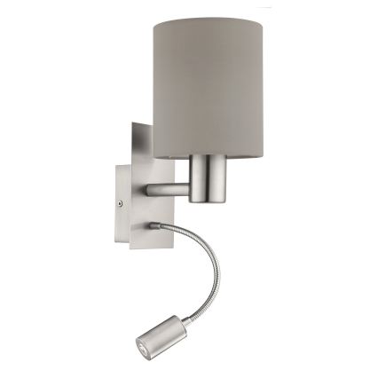 Eglo - Flexible LED-Leuchte 1xE27/40W+LED/3,8W taupe
