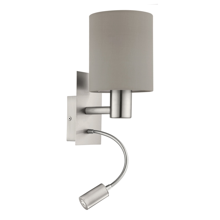 Eglo - Flexible LED-Leuchte 1xE27/40W+LED/3,8W taupe