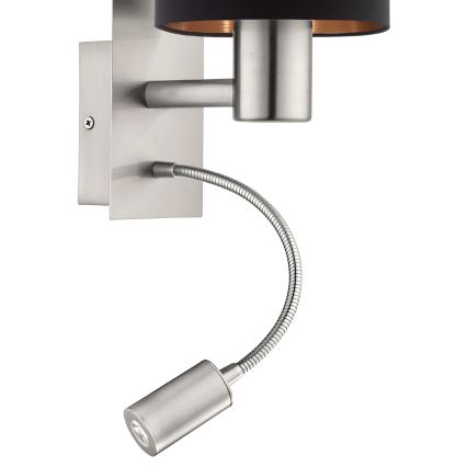 Eglo - LED Flexibles Leuchtmittel 1xE27/40W+LED/3,8W schwarz