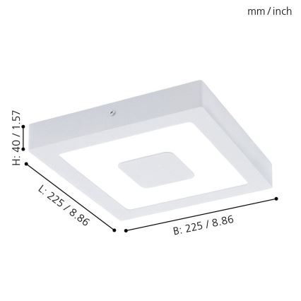 Eglo - LED Außen-Deckenleuchte LED/16,5W/230V IP44