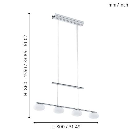 Eglo - LED Hängeleuchte 4xLED/4,5W/230V