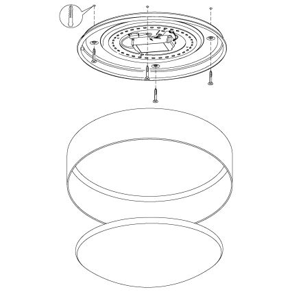 Eglo - Dimmbare LED-Deckenleuchte 1xLED/18W/230V