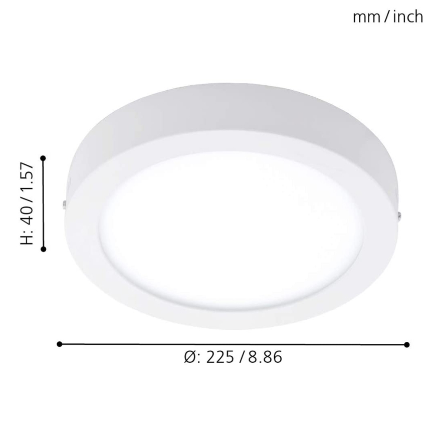 Eglo - LED RGB Deckenleuchte FUEVA-C LED/15,6W/230V weiss rund