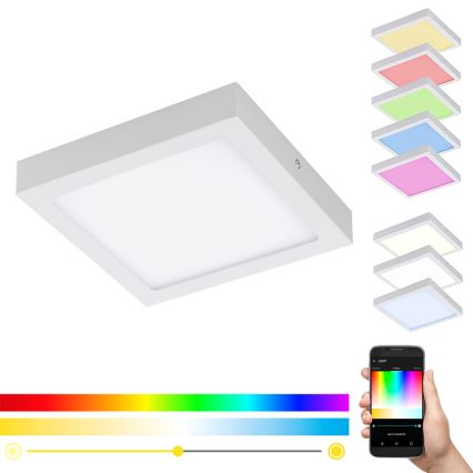 Eglo - LED RGB Dimmbare Deckenleuchte FUEVA-C LED/15,6W/230V