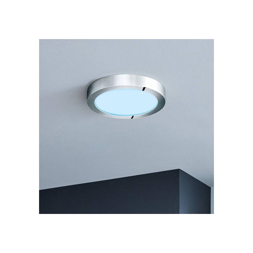 Eglo - LED RGBW Dimmbare Deckenleuchte FUEVA-C LED/15,6W/230V Chrom matt Bluetooth