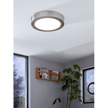 Eglo - LED RGBW Dimmbare Deckenleuchte FUEVA-C LED/15,6W/230V Chrom matt Bluetooth