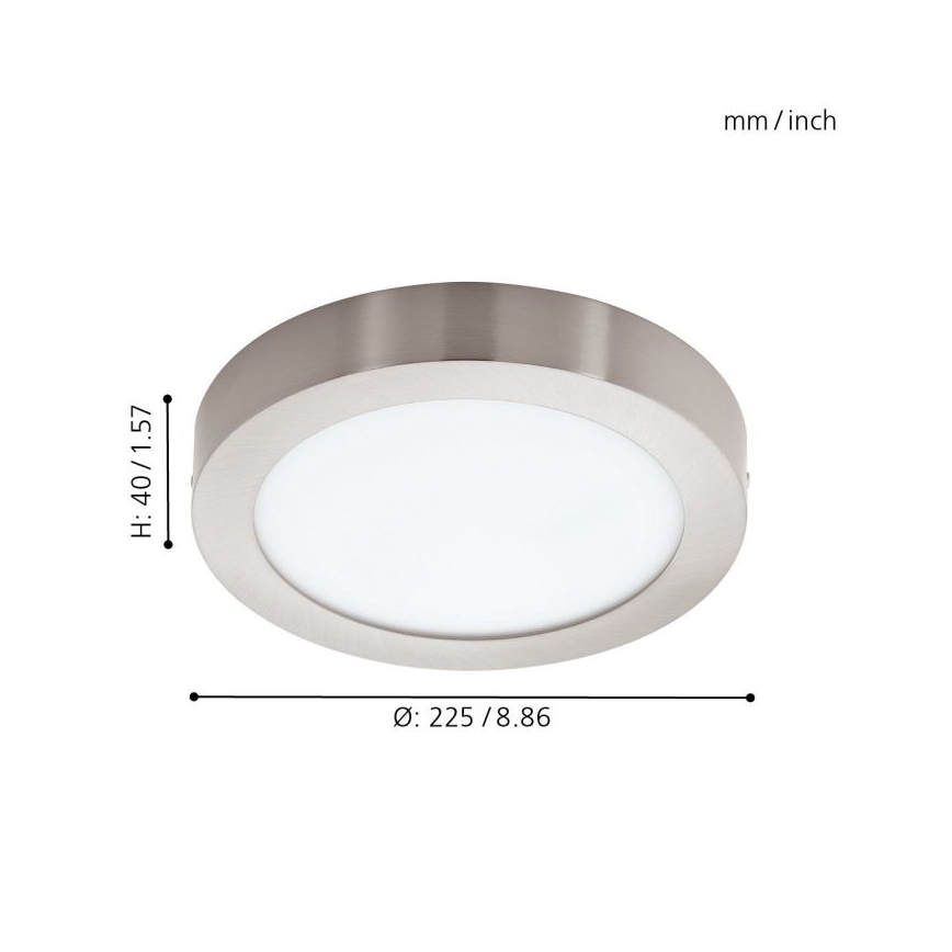 Eglo - LED RGBW Dimmbare Deckenleuchte FUEVA-C LED/15,6W/230V Chrom matt Bluetooth
