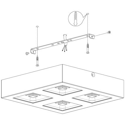 Eglo - LED Deckenleuchte 4xLED/6,3W/230V