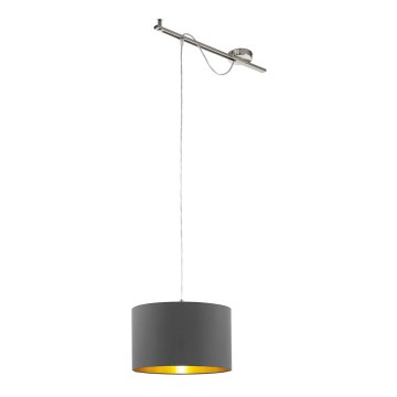 Eglo 96799 - Hängeleuchte CALCENA 1xE27/60W/230V grau