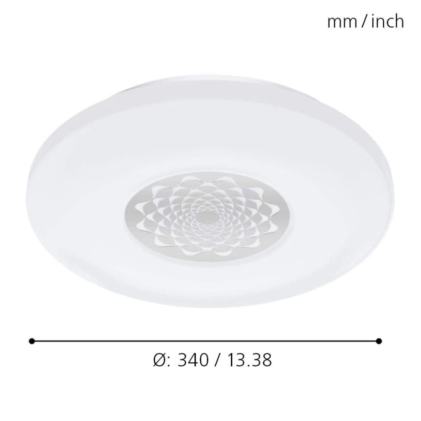 Eglo - LED RGBW dimmbare Wand-Deckenleuchte CAPASSO-C LED/17W/230V
