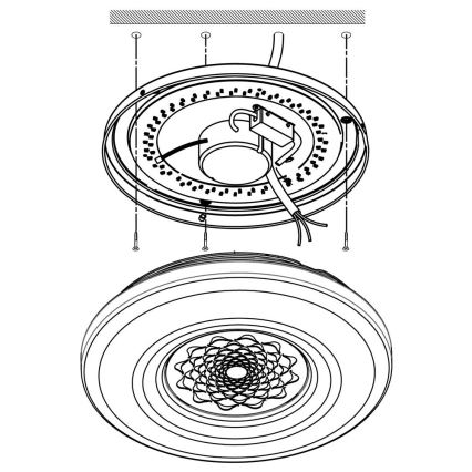 Eglo - LED RGBW dimmbare Wand-Deckenleuchte CAPASSO-C LED/17W/230V
