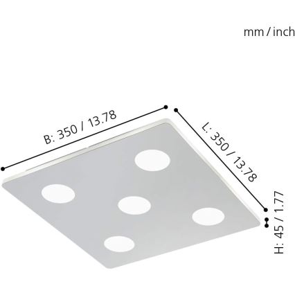 Eglo - LED Deckenleuchte 5xLED/4,5W/230V