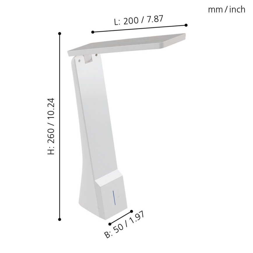 Eglo - LED dimmbare Tischlampe 1xLED/1,8W/230V weiß